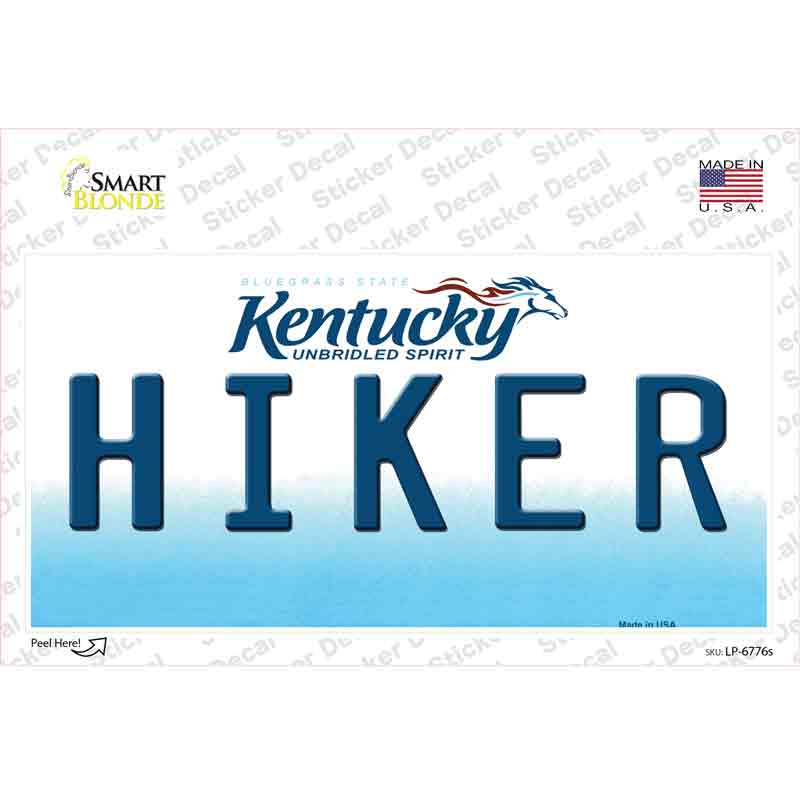 LP-6776s-M Hiker Kentucky Novelty Sticker Decal - Medium