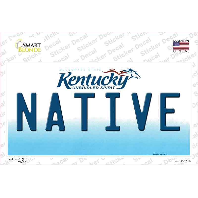 LP-6783s-M Native Kentucky Novelty Sticker Decal - Medium