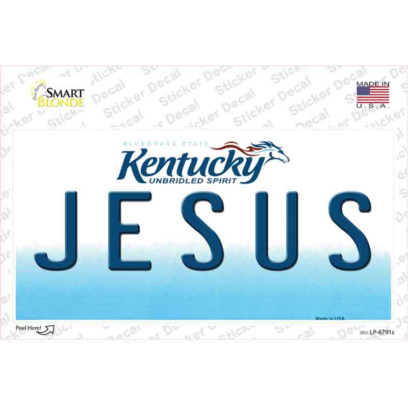 LP-6791s-M Jesus Kentucky Novelty Sticker Decal - Medium
