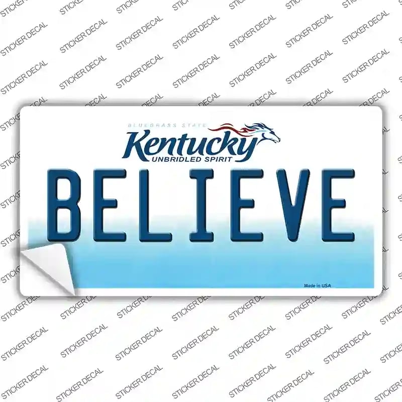 LP-6793s-XL Believe Kentucky Novelty Sticker Decal - Extra Large