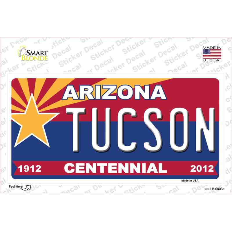 LP-6803s-M Arizona Centennial Tucson Novelty Sticker Decal - Medium