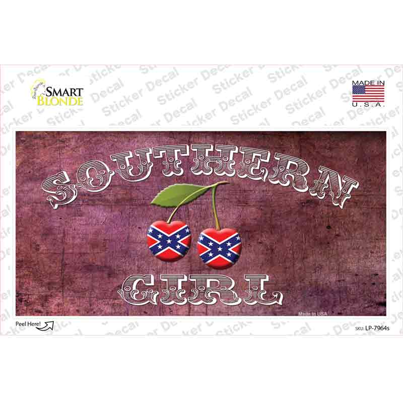 LP-7964s-M Southern Girl Novelty Sticker Decal - Medium