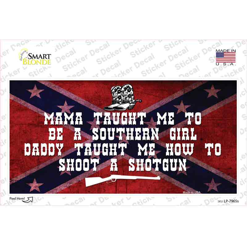 LP-7965s-M Mama Taught Me Novelty Sticker Decal - Medium