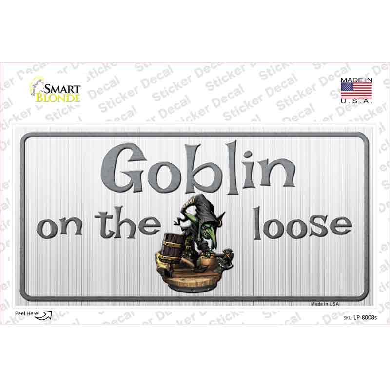 LP-8008s-M Goblin on the Loose Novelty Sticker Decal - Medium
