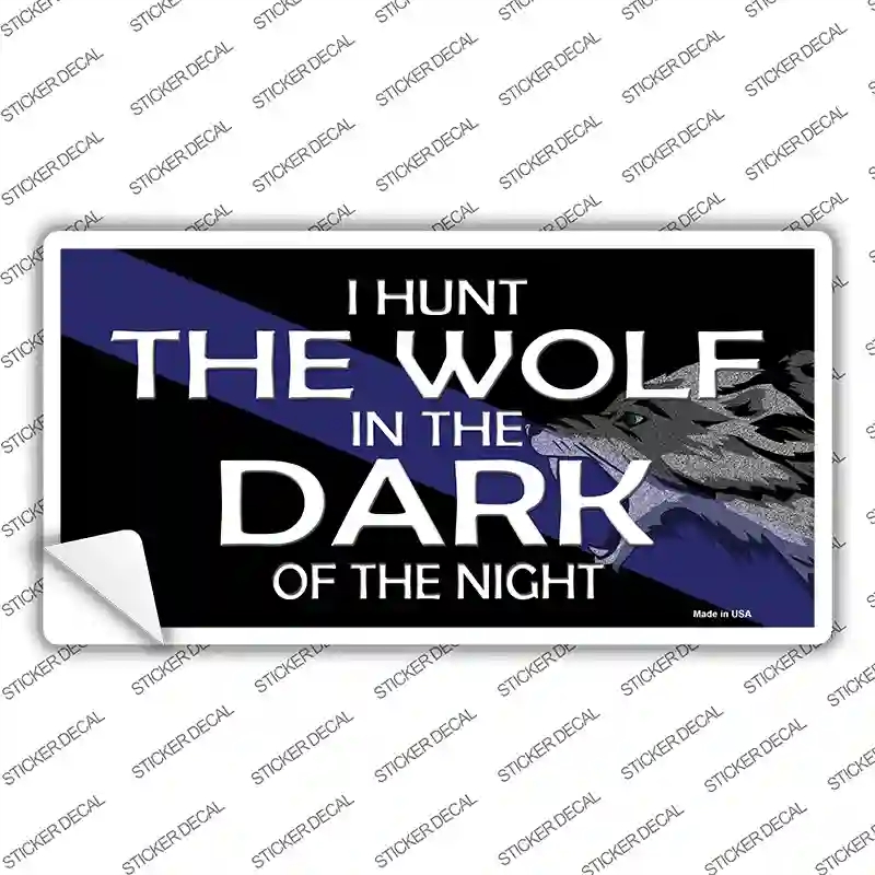 LP-8021s-XL Hunt the Wolf Novelty Sticker Decal - Extra Large