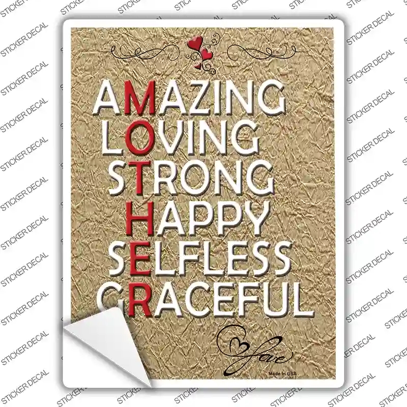 P-1108s-S Mother Novelty Rectangle Sticker Decal - Small