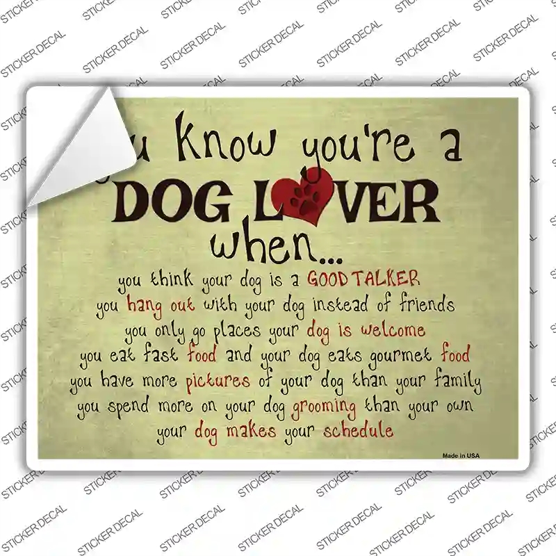 P-1691s-XL Dog Lover Great Talker Novelty Rectangle Sticker Decal - Extra Large