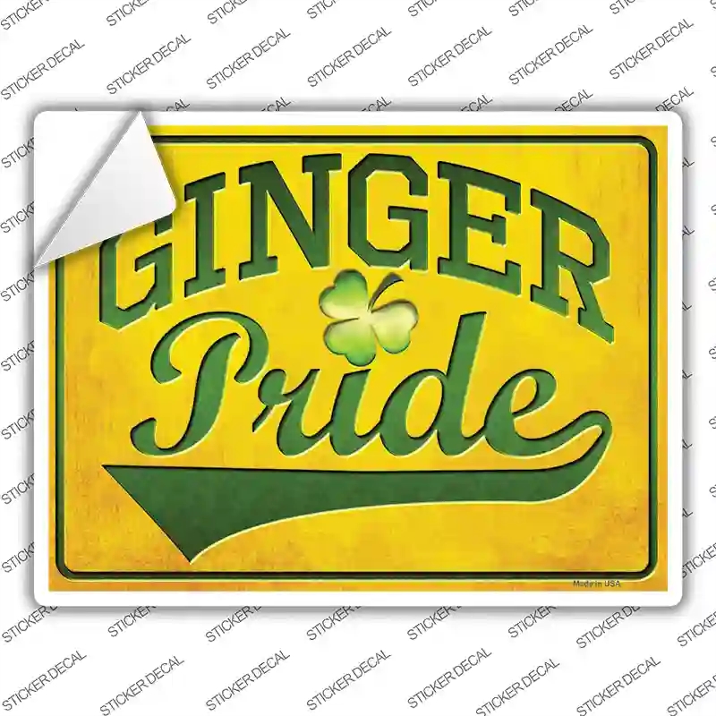 P-1771s-L Ginger Pride Novelty Rectangle Sticker Decal - Large