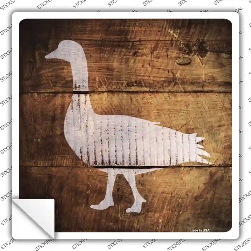 SQ-512s-XL Duck Painted Stencil Novelty Square Sticker Decal - Extra Large