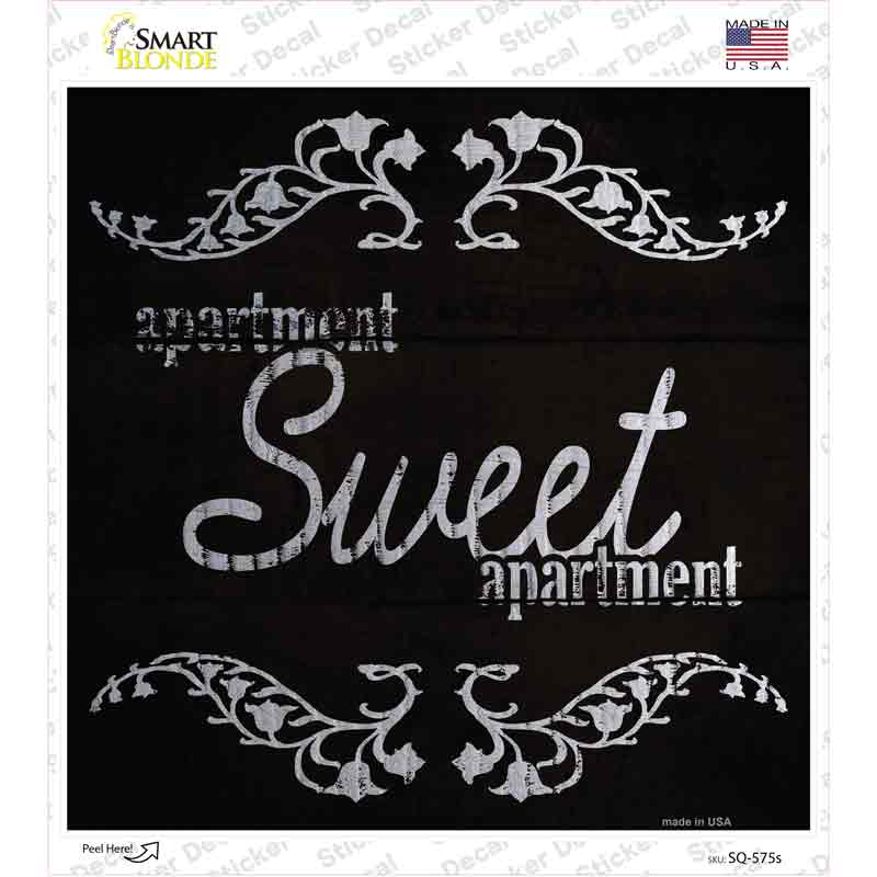 SQ-575s-M Sweet Apartment Novelty Square Sticker Decal - Medium