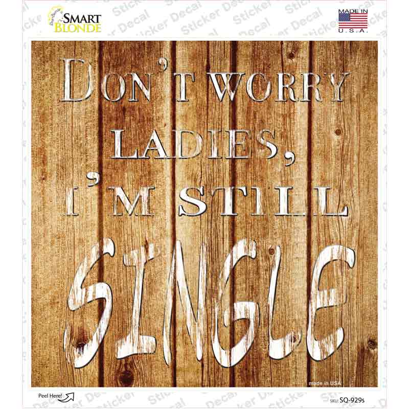 SQ-929s-M Im Single Novelty Square Sticker Decal - Medium