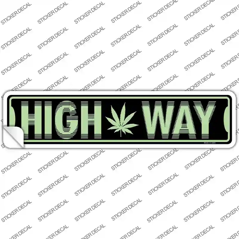 K-1830s-L High Way Novelty Narrow Sticker Decal - Large