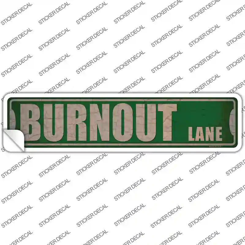 K-1848s-XL Burnout Lane Novelty Narrow Sticker Decal - Extra Large