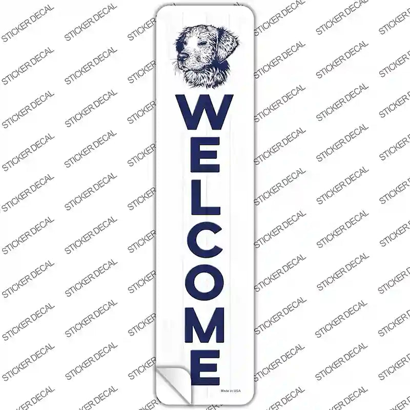 K-1861s-S Welcome with Dog Novelty Narrow Sticker Decal - Small