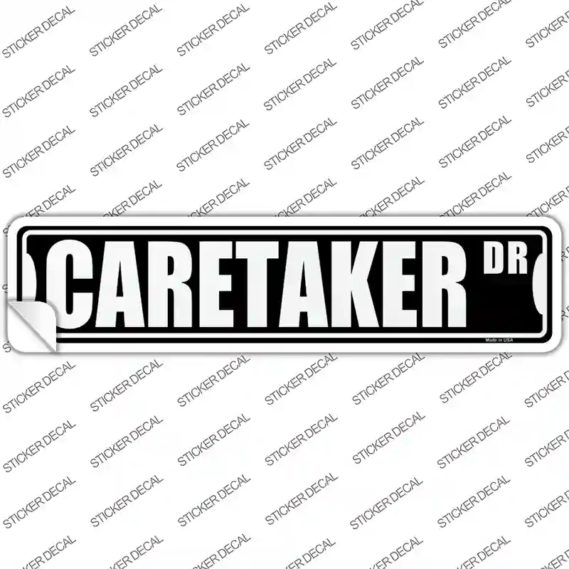 K-1866s-XL Caretaker Dr Novelty Narrow Sticker Decal - Extra Large