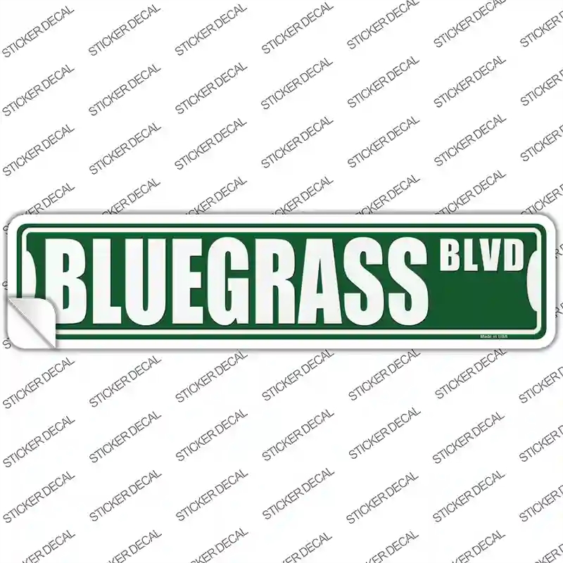 K-1868s-S Bluegrass Blvd Novelty Narrow Sticker Decal - Small