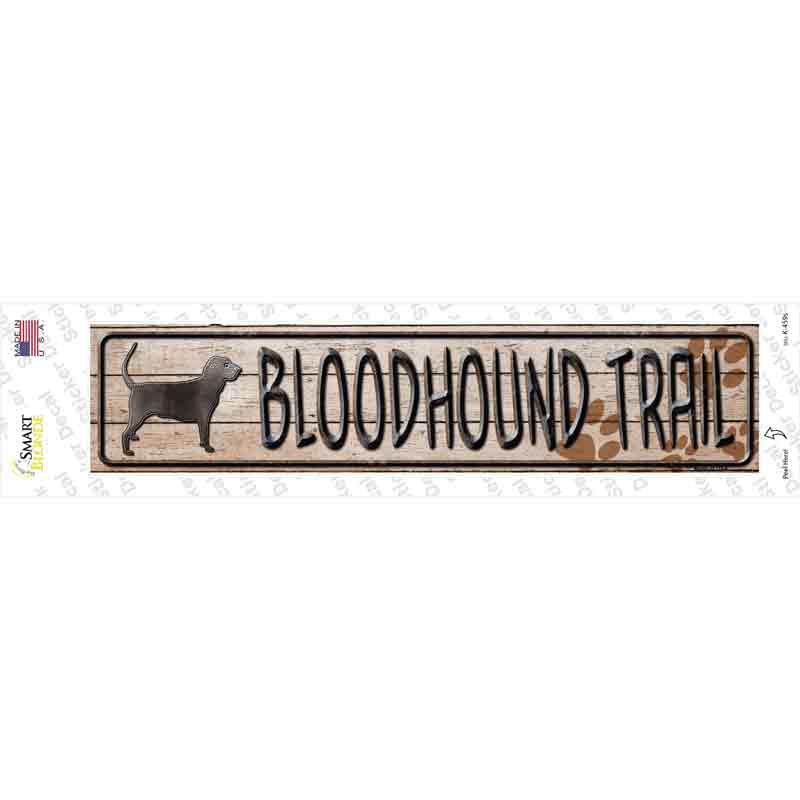 K-459s-M Bloodhound Trail Novelty Narrow Sticker Decal - Medium