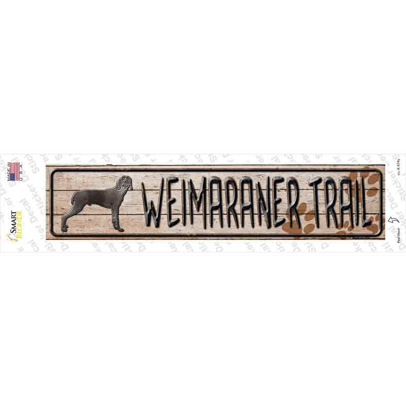 K-474s-M Weimaraner Trail Novelty Narrow Sticker Decal - Medium