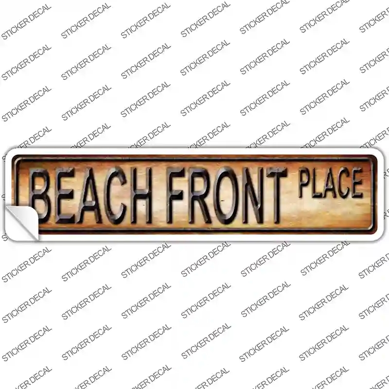 K-508s-XL Beach Front Novelty Narrow Sticker Decal - Extra Large