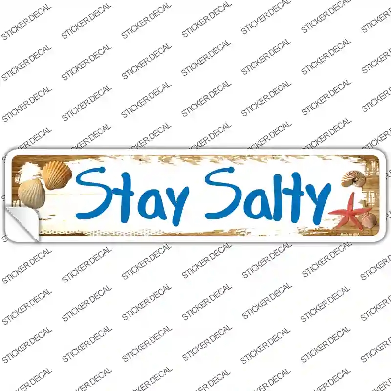 K-510s-S Stay Salty Novelty Narrow Sticker Decal - Small
