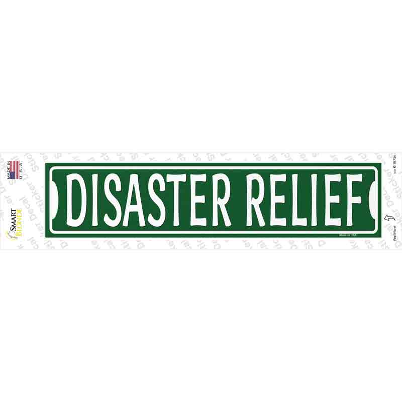 K-1875s-M Disaster Relief Novelty Narrow Sticker Decal - Medium