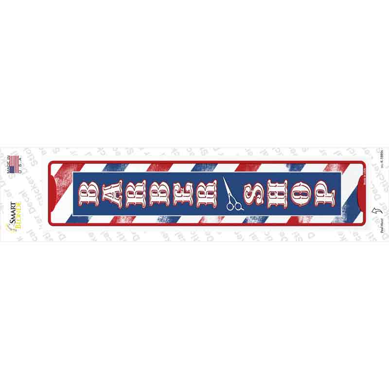 K-1889s-M Barber Shop Vertical Novelty Narrow Sticker Decal - Medium