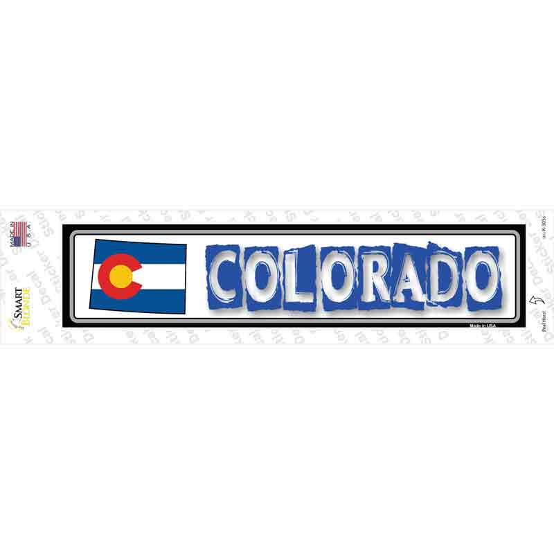 K-305s-M Colorado Outline Novelty Narrow Sticker Decal - Medium