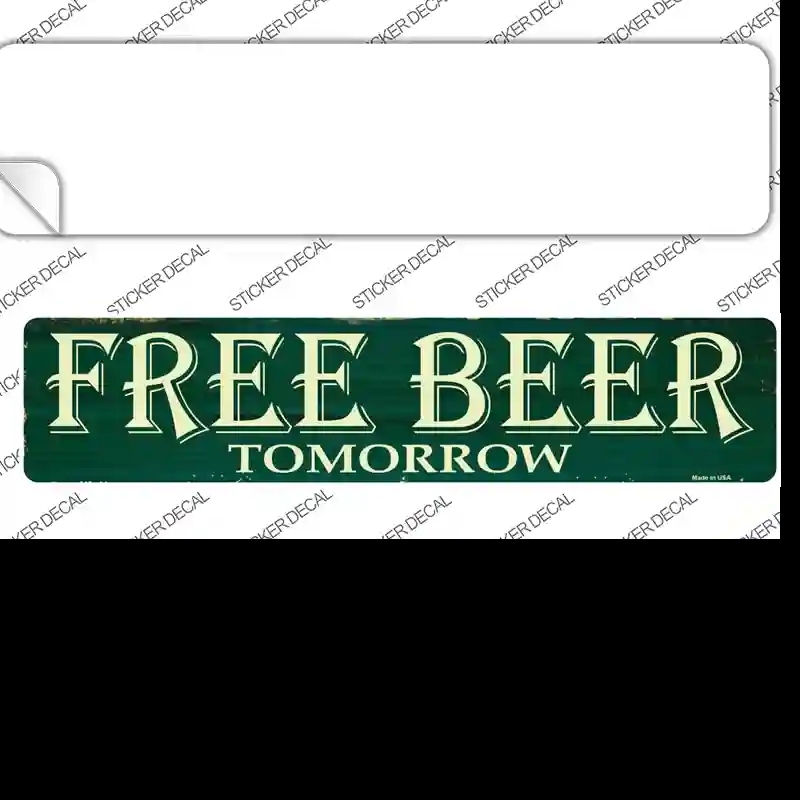 K-565s-S Free Beer Novelty Narrow Sticker Decal - Small