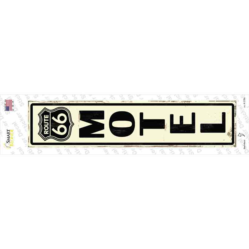 K-578s-M Route 66 Motel Novelty Narrow Sticker Decal - Medium