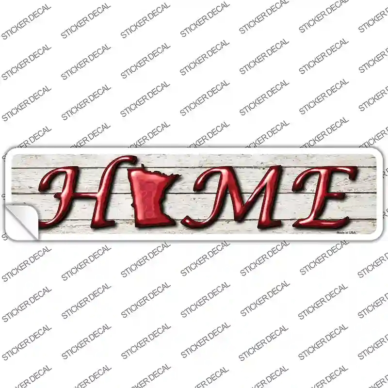 K-761s-S Minnesota Home Outline Novelty Narrow Sticker Decal - Small