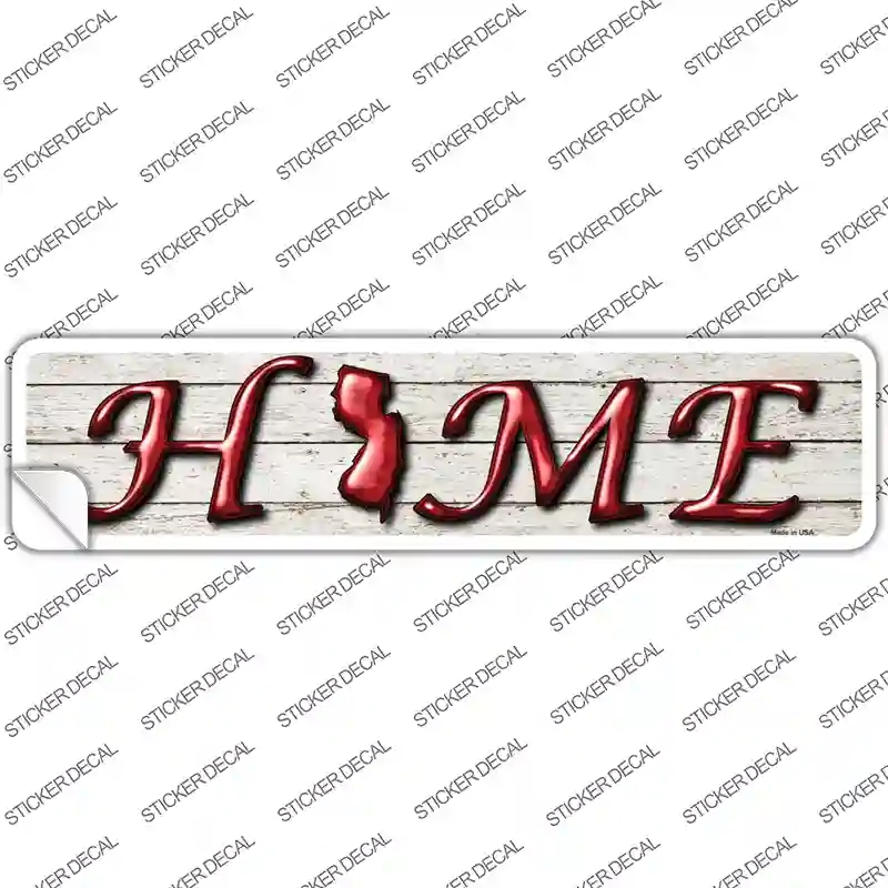 K-768s-S   Jersey Home Outline Novelty Narrow Sticker Decal - Small