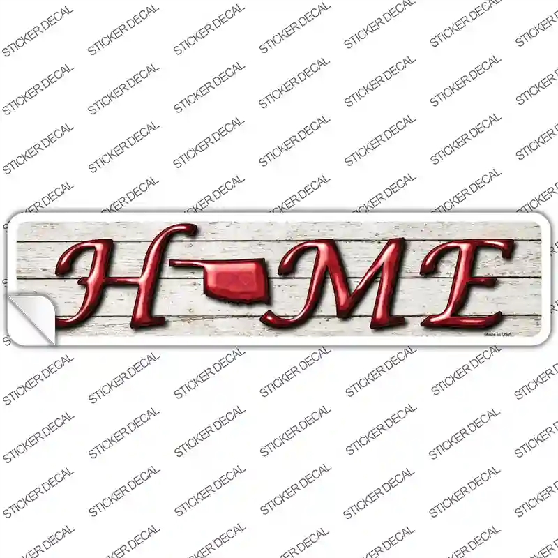 K-774s-S Oklahoma Home Outline Novelty Narrow Sticker Decal - Small