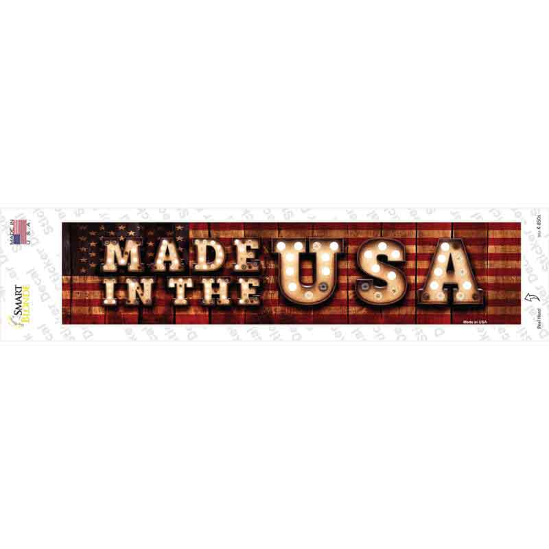 K-850s-M Made in the USA Bulb Lettering Novelty Narrow Sticker Decal - Medium