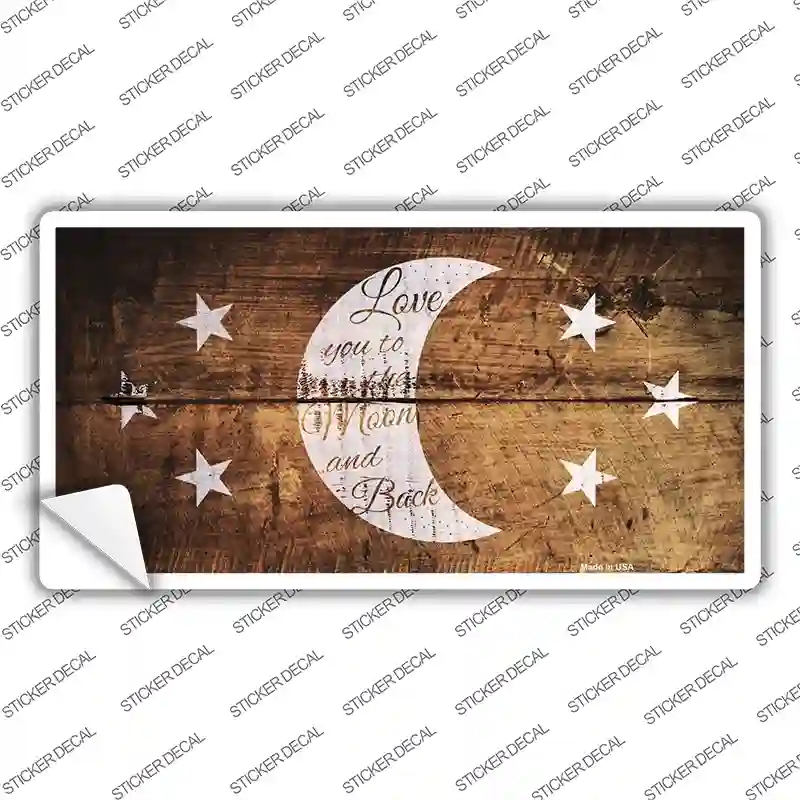 LP-11935s-S The Moon & Back Novelty Sticker Decal - Small