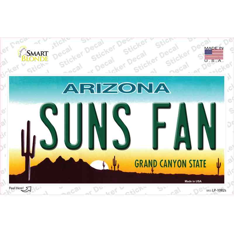 LP-1082s-M Suns Fan Arizona Novelty Sticker Decal - Medium
