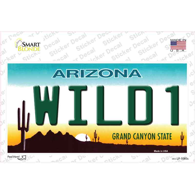 LP-1085s-M Wild 1 Arizona Novelty Sticker Decal - Medium