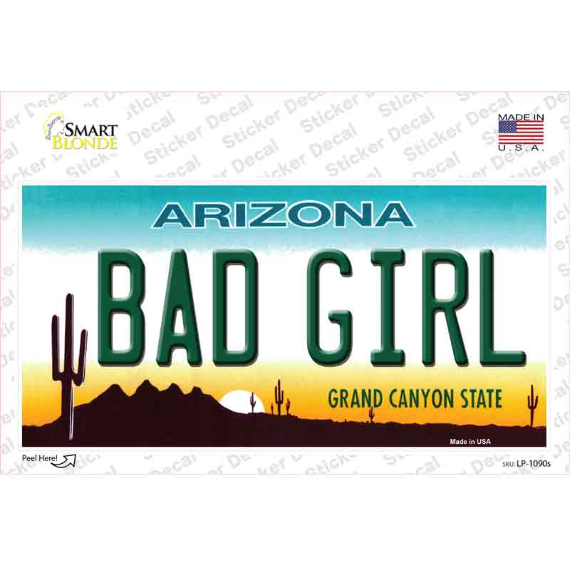 LP-1090s-M Bad Girl Arizona Novelty Sticker Decal - Medium