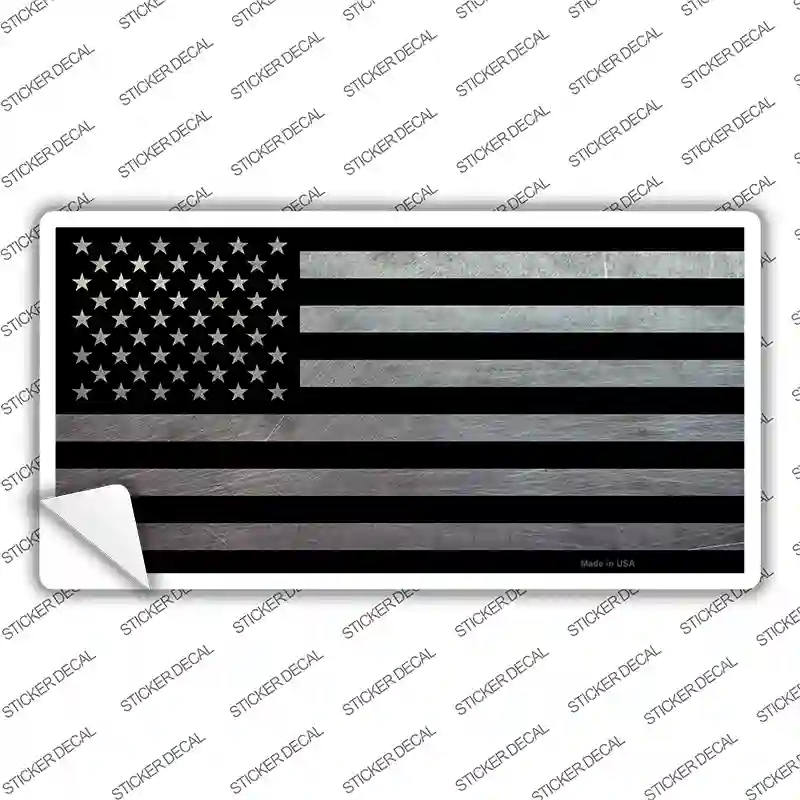 LP-12187s-S American Flag Black & Gray Novelty Sticker Decal - Small