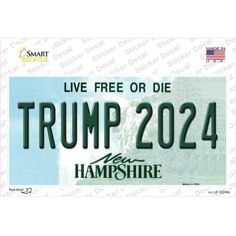 LP-12244s-M Trump 2024   Hampshire Novelty Sticker Decal - Medium
