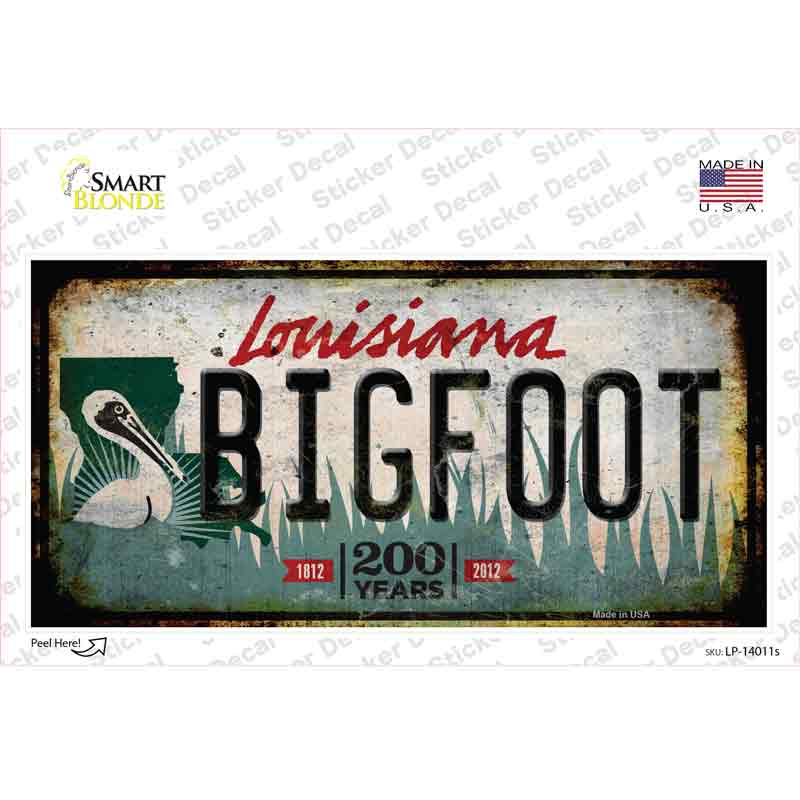 LP-14011s-M Bigfoot Louisiana Novelty Sticker Decal - Medium