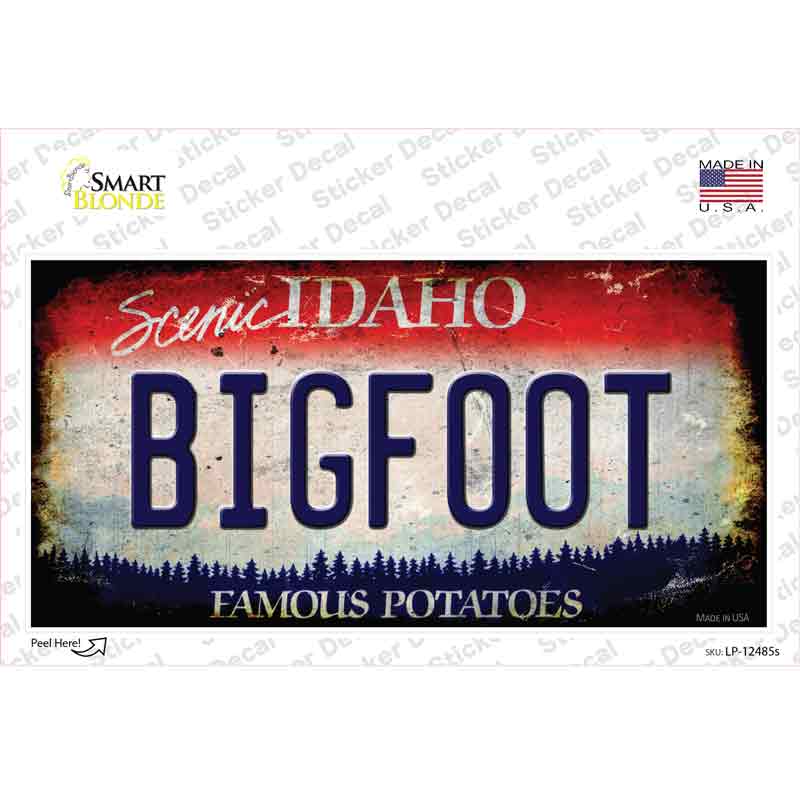 LP-12485s-M Bigfoot Idaho Novelty Sticker Decal - Medium