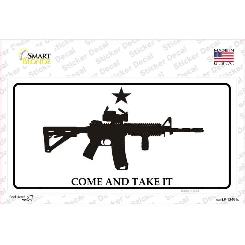 LP-12491s-M Come & Take It Novelty Sticker Decal - Medium