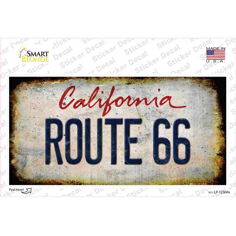 LP-12504s-M Route 66 California Novelty Sticker Decal - Medium