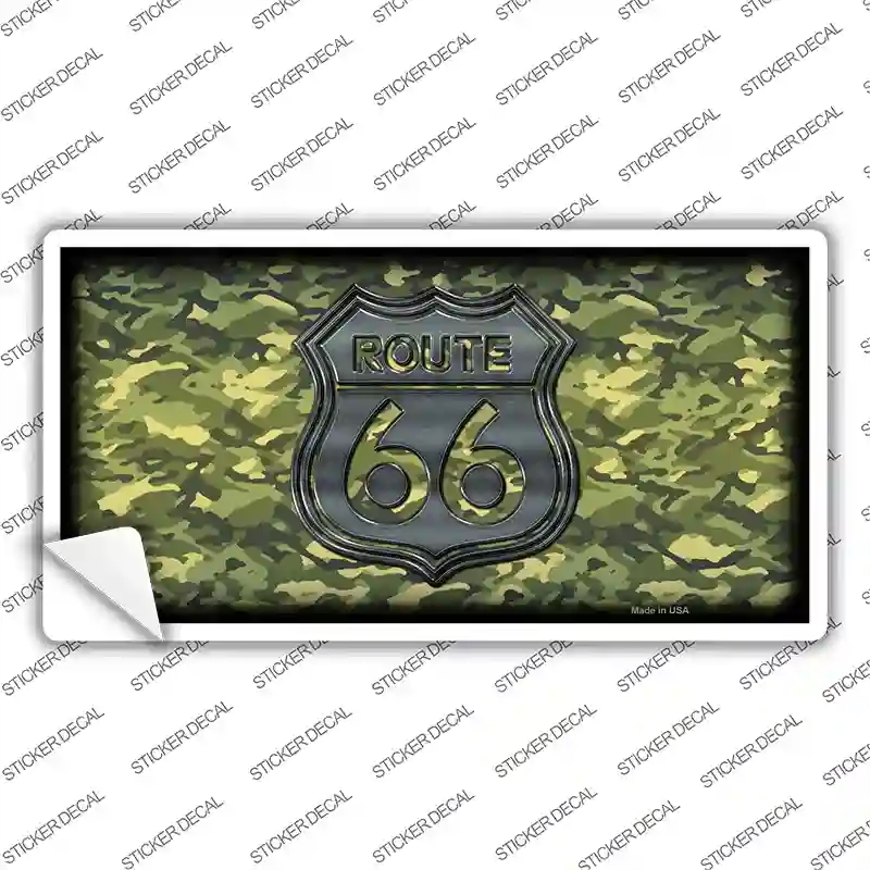 LP-1303s-L Route 66 Camouflage Novelty Sticker Decal - Large