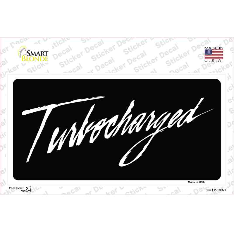 LP-1892s-M Turbocharged Novelty Sticker Decal - Medium