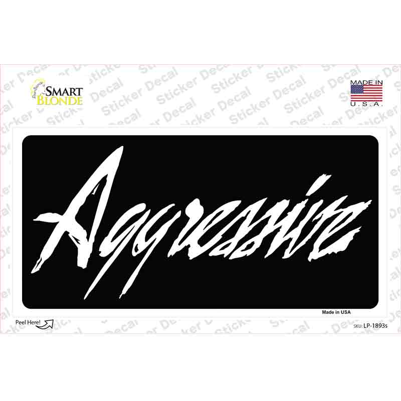 LP-1893s-M Aggressive Novelty Sticker Decal - Medium