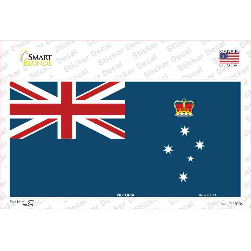 LP-1913s-M Victoria Flag Novelty Sticker Decal - Medium