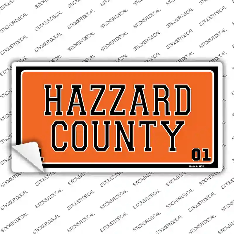 LP-1926s-S Hazard County Novelty Sticker Decal - Small