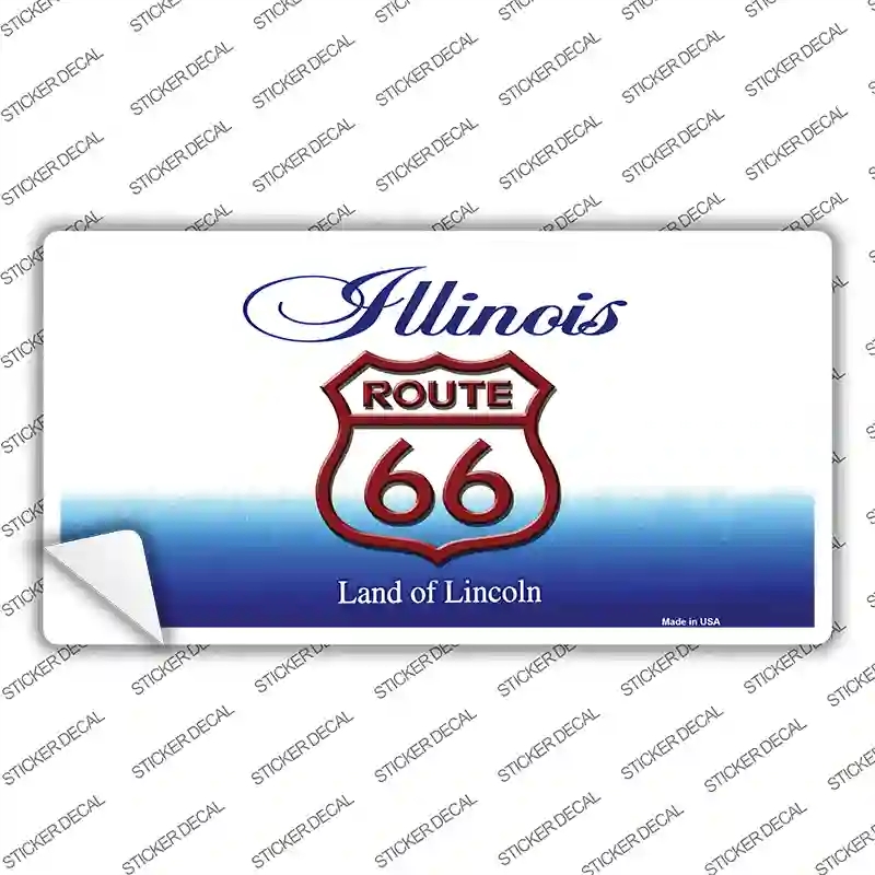 LP-2104s-XL Route 66 Shield Illinois Novelty Sticker Decal - Extra Large