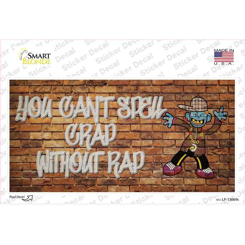 LP-13669s-M Grad Without Rad Novelty Sticker Decal - Medium